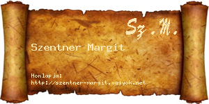 Szentner Margit névjegykártya
